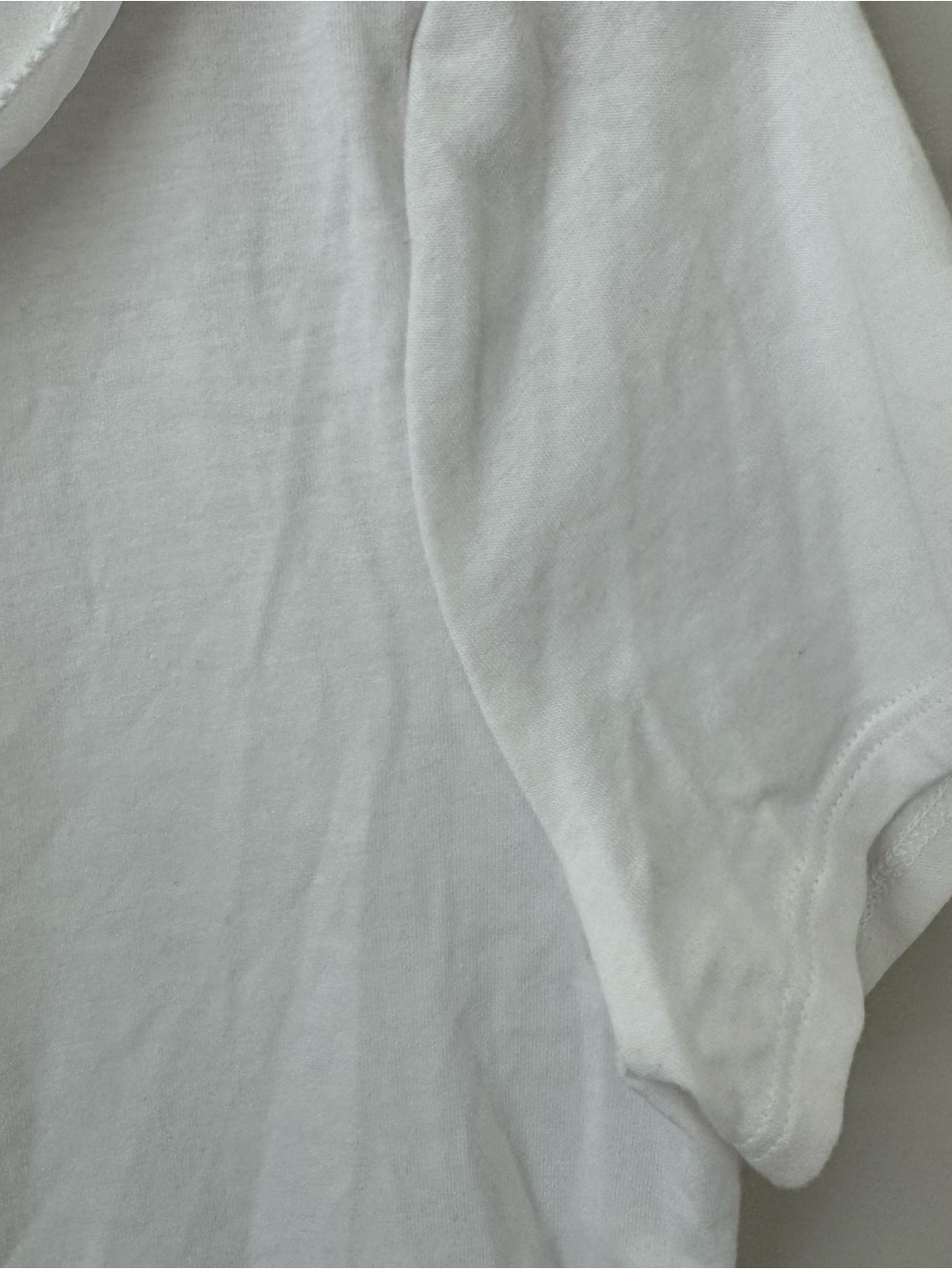 White House Black Market White Short Sleeve Top with Beaded Neck - Picture 4 of 6